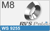 RVS  Sluitring Ws 9255 M8